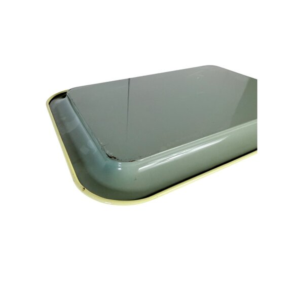 MCM 50s Floral Metal Serving Tray Decorative VTG Rustic Farmhouse Farmers Market - Picture 6 of 12